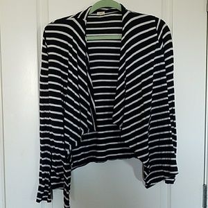 J.Crew navy and white striped cardigan